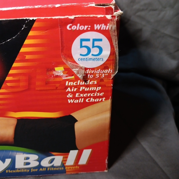 VALEO 55 CM BODY BALL BALANCE YOGA BALL EXERCISE SPORT WORKOUT STABILITY W/ PUMP - Picture 4 of 4